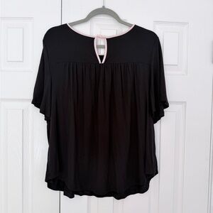 Kate spade Jersey Sleep Shirt with Pink Trim Keyhole